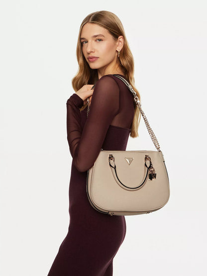 Guess Women’s White Handbag with Detachable Shoulder Strap – Elegant Fall/Winter Essential