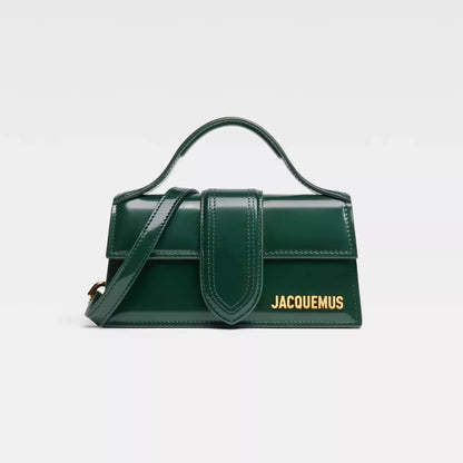 Jacquemus Green Leather Shoulder Bag – Designer Compact Luxury Handbag
