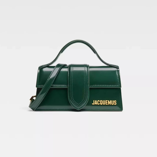 Jacquemus Green Leather Shoulder Bag – Designer Compact Luxury Handbag