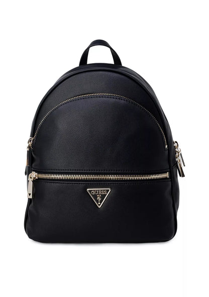 Guess Women’s Black Rucksack – Stylish Backpack with Zip Fastening & Front Pockets
