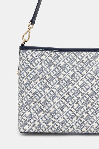 Tommy Hilfiger Large Women’s Bag with Logo Print – 100% Polyurethane, Spring/Summer Handbag