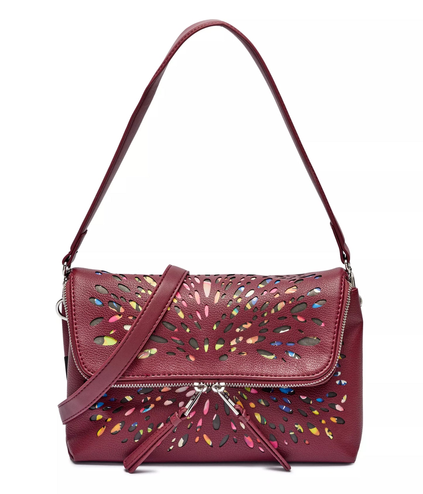 Desigual Red Women’s Bag – Chic Fall/Winter Handbag with Spacious Interior