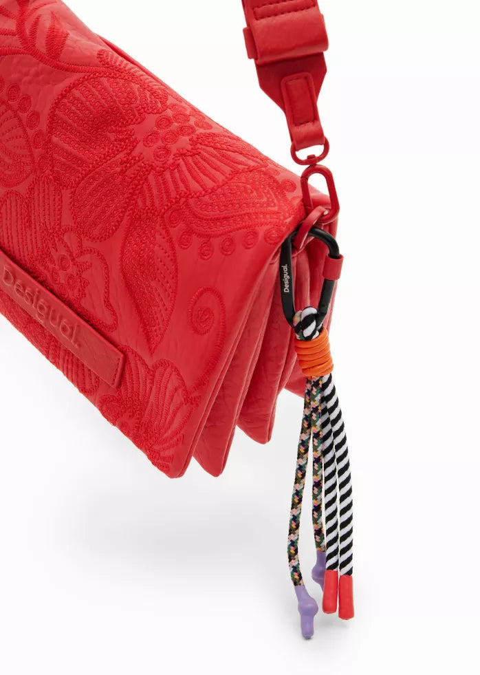 Desigual Adjustable Shoulder Bag with Multiple Compartments & Stylish Contrast Details