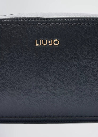 Liu Jo Women’s Black/White Shoulder Bag – Elegant Contrast with Secure Zip Closure