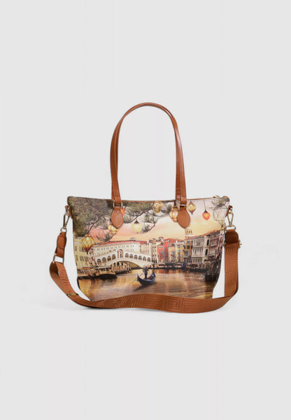 Y Not? Women’s Beige Print Handbag & Shoulder Bag – Stylish & Versatile Fall/Winter Bag
