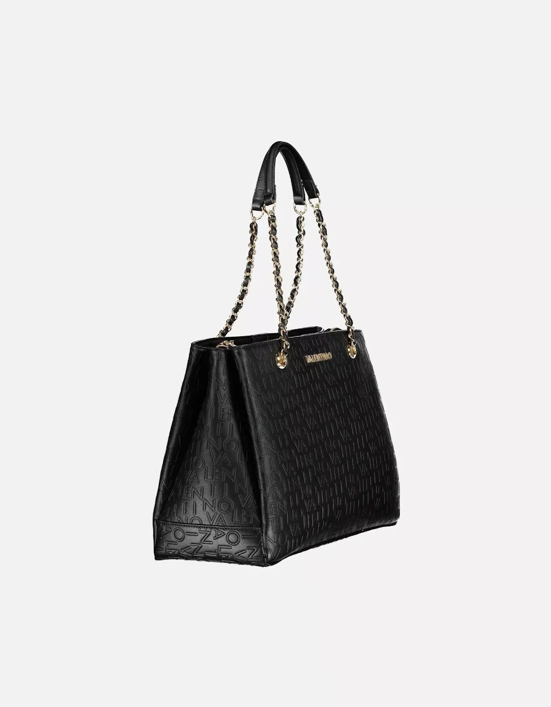 Valentino Chain Shoulder Bag with Logo and Dual Compartments