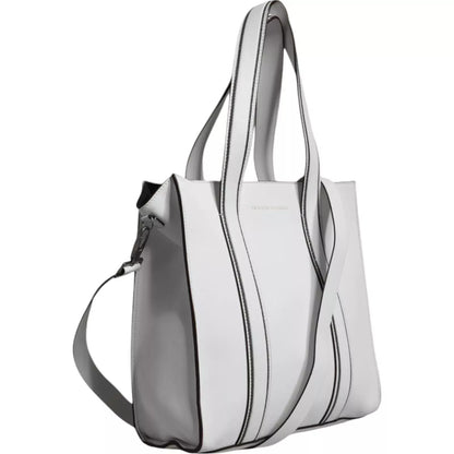 Brunello Cucinelli Women’s White Leather Shoulder Tote Bag – Luxury Italian Designer Handbag