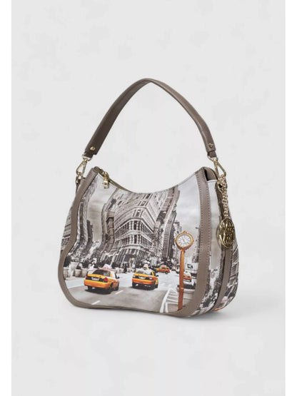 Y Not? Women’s Silver Print Handbag – Fall/Winter Stylish Shoulder Bag