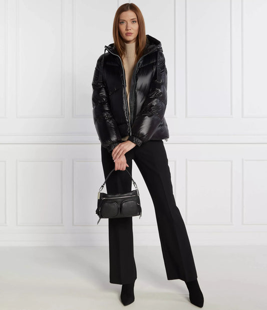 Coccinelle Women’s Black Leather Zip-Top Bag