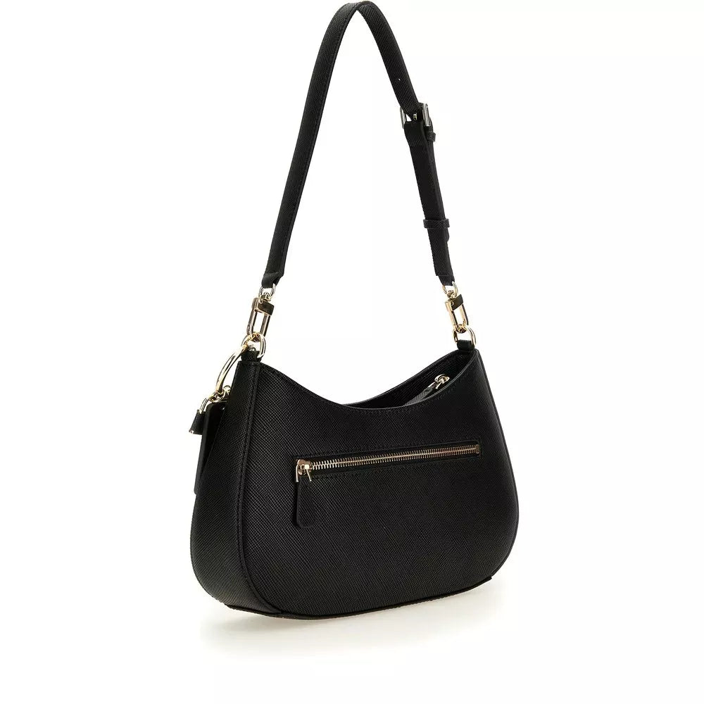 Guess Women’s Black Faux Leather Handbag – Timeless Fall/Winter Luxury