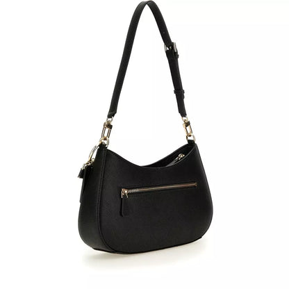 Guess Women’s Black Faux Leather Handbag – Timeless Fall/Winter Luxury