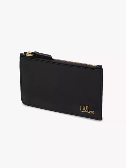 Chloé Leather Card Holder – Premium Compact Wallet with Signature Monogram