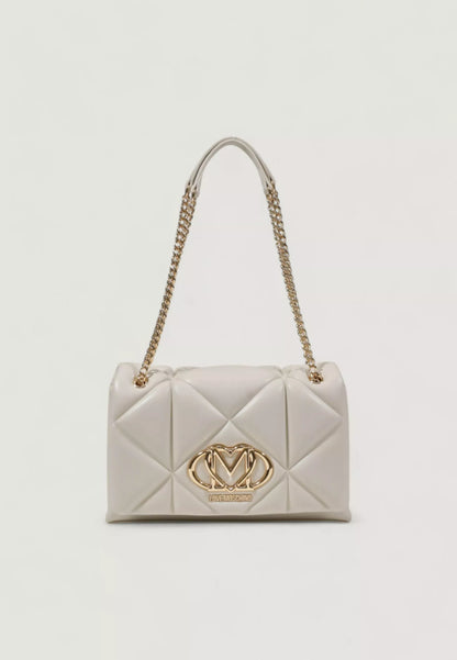 Love Moschino Women’s Shoulder Bag – Beige & Black Spring/Summer Elegance