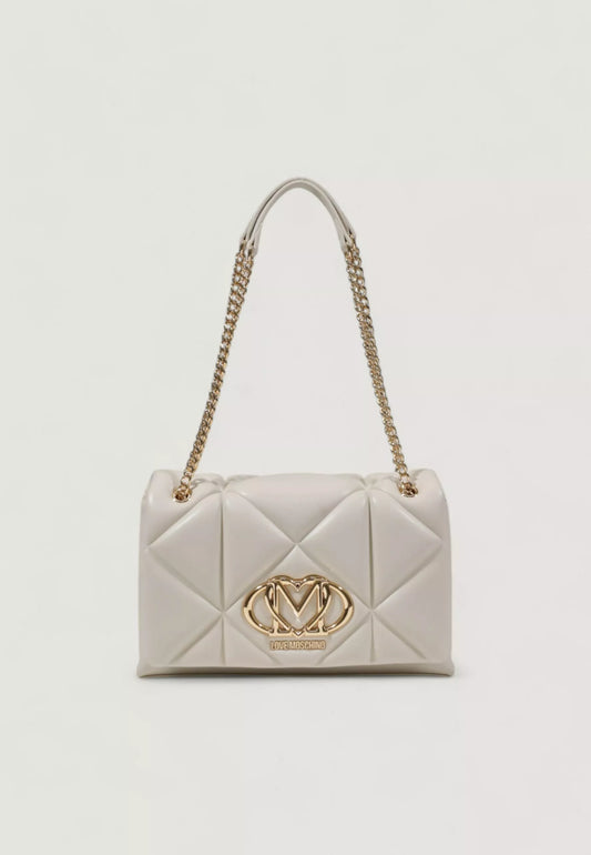 Love Moschino Women’s Shoulder Bag – Beige & Black Spring/Summer Elegance