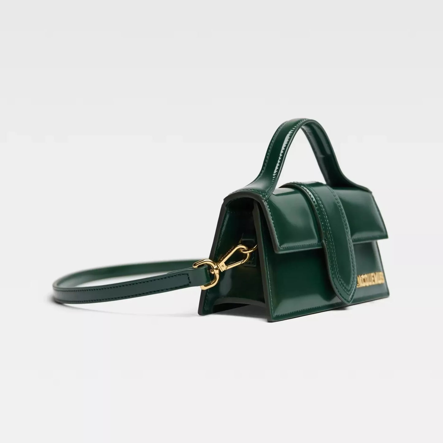 Jacquemus Green Leather Shoulder Bag – Designer Compact Luxury Handbag