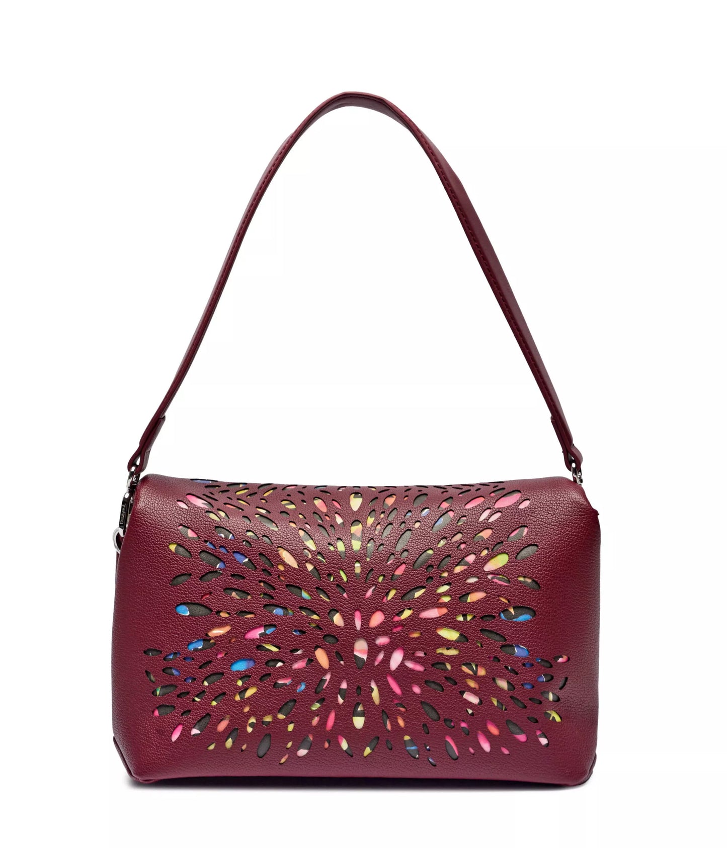 Desigual Red Women’s Bag – Chic Fall/Winter Handbag with Spacious Interior