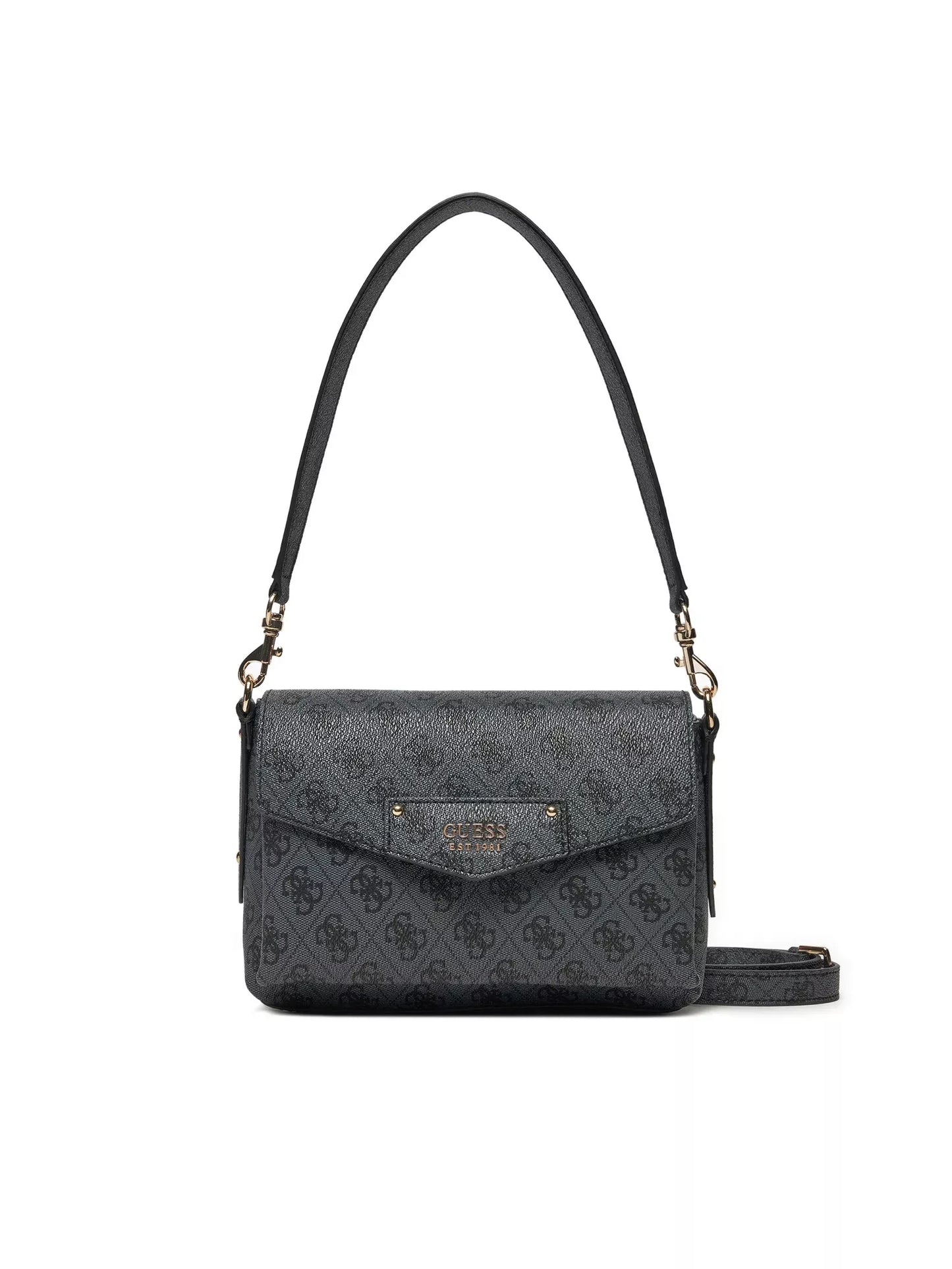 GUESS Women’s Grey Printed Handbag – Elegant Fall/Winter Everyday Bag