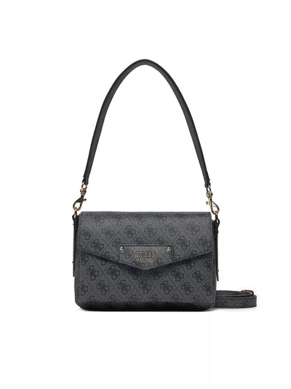 GUESS Women’s Grey Printed Handbag – Elegant Fall/Winter Everyday Bag