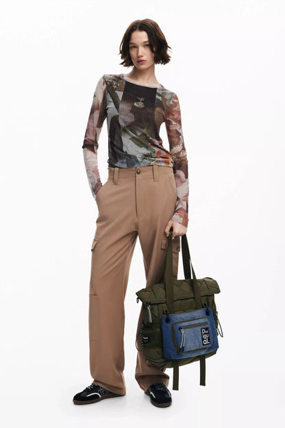 Desigual Women’s Green Handbag with Zip Closure