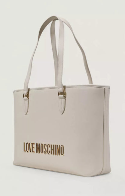 Love Moschino Women’s Plain Handbag – Minimalist Chic Faux Leather