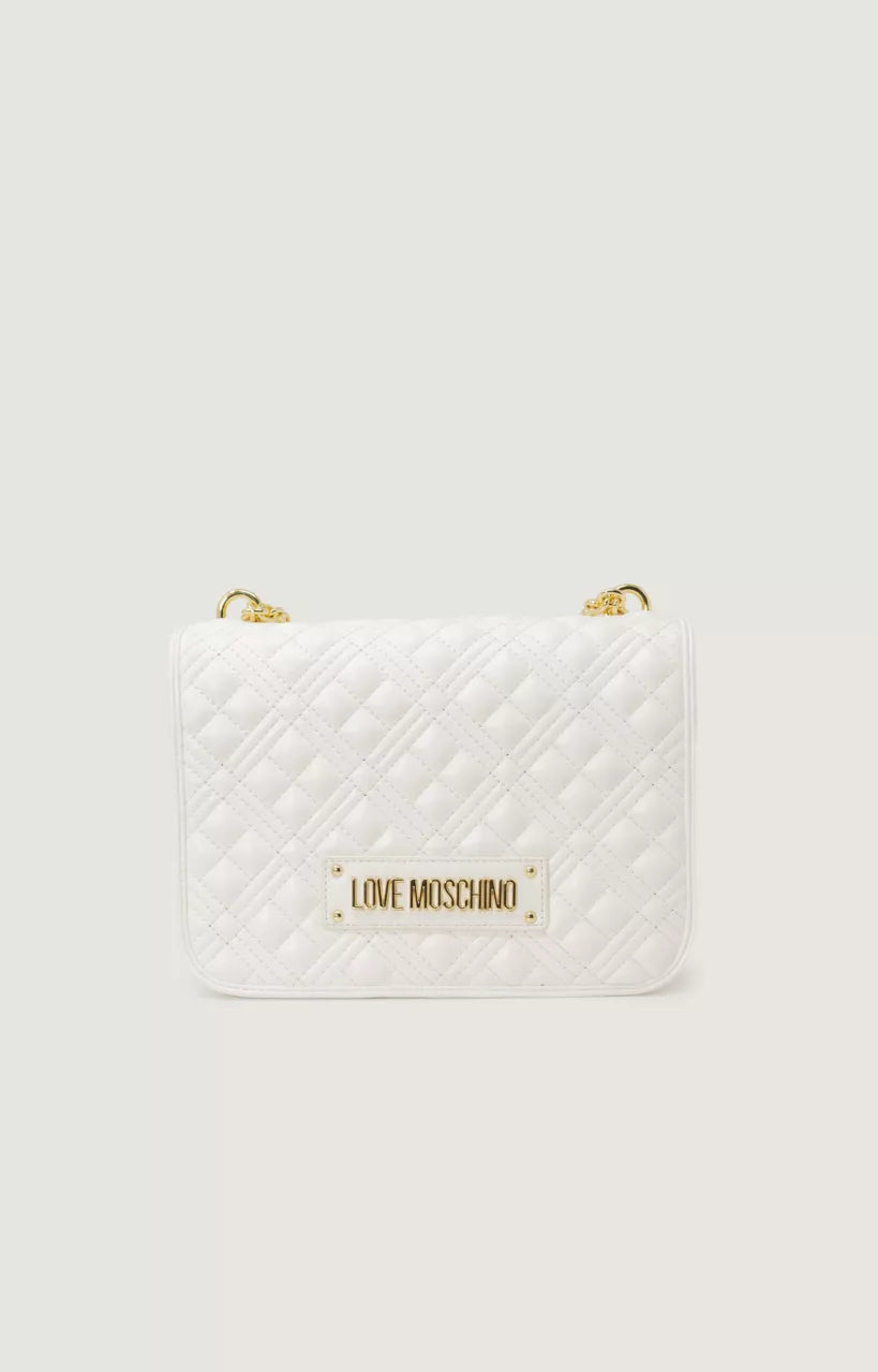 Love Moschino Women’s White Bag – Elegant & Chic Faux Leather