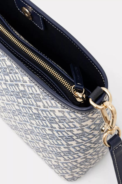 Tommy Hilfiger Large Women’s Bag with Logo Print – 100% Polyurethane, Spring/Summer Handbag