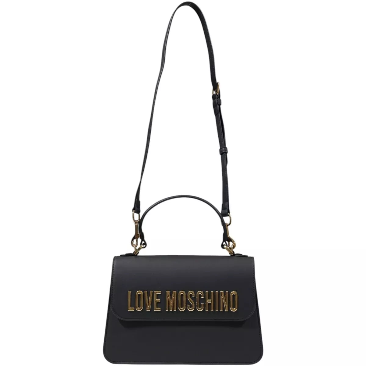 Love Moschino Women’s Black Handbag with Clip Fastening