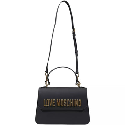 Love Moschino Women’s Black Handbag with Clip Fastening