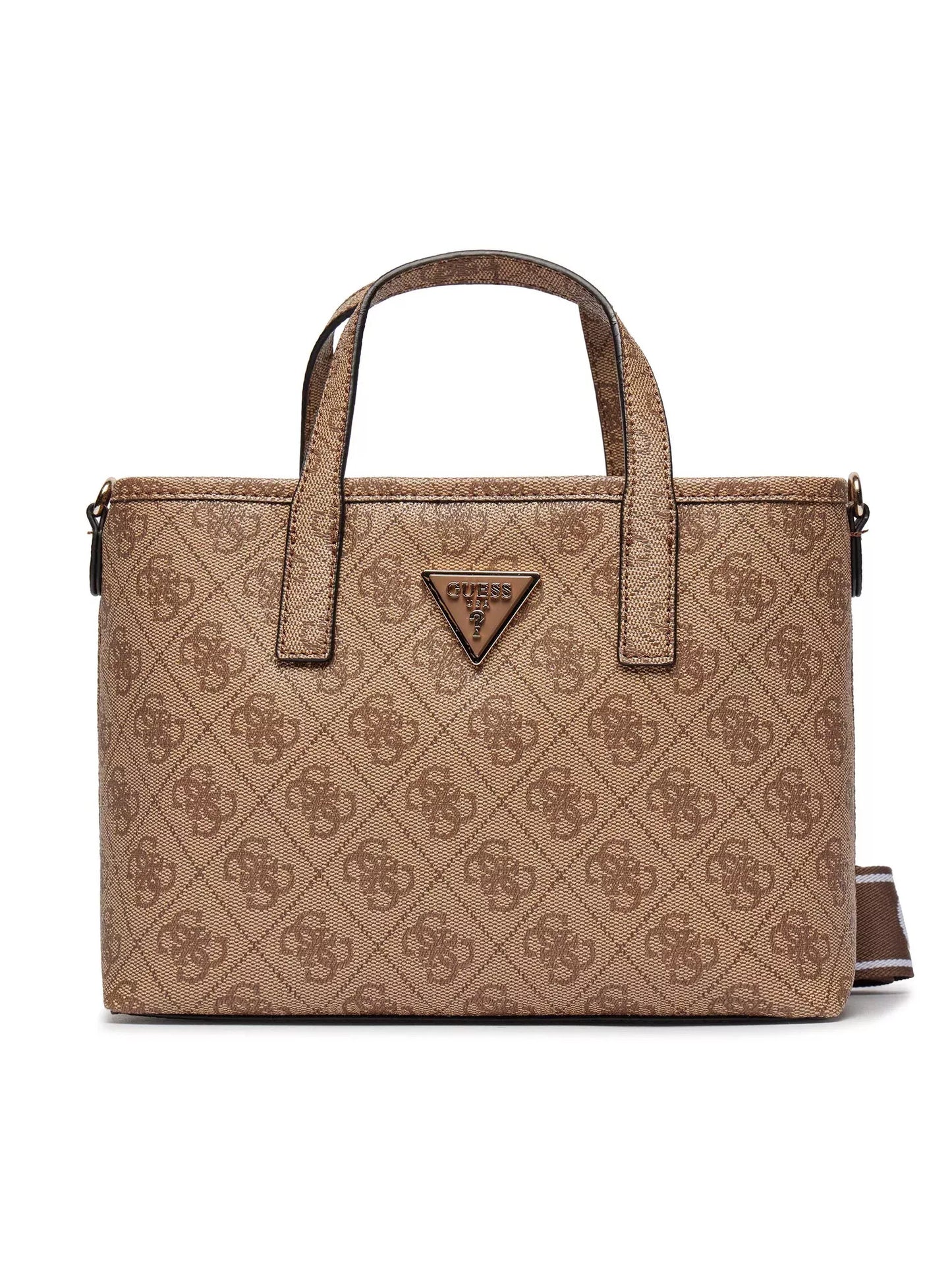 Guess Women’s Beige Printed Handbag with Shoulder Strap – Stylish & Versatile Everyday Bag