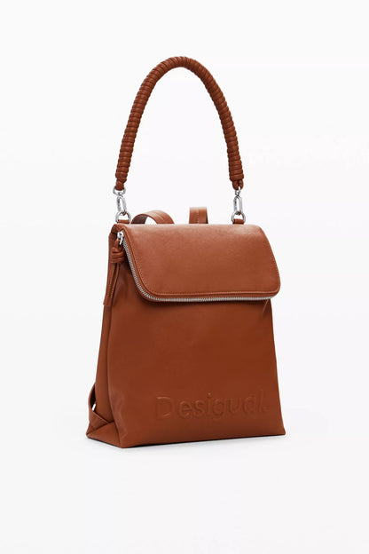 Desigual Women’s Brown Handbag with Zip Closure