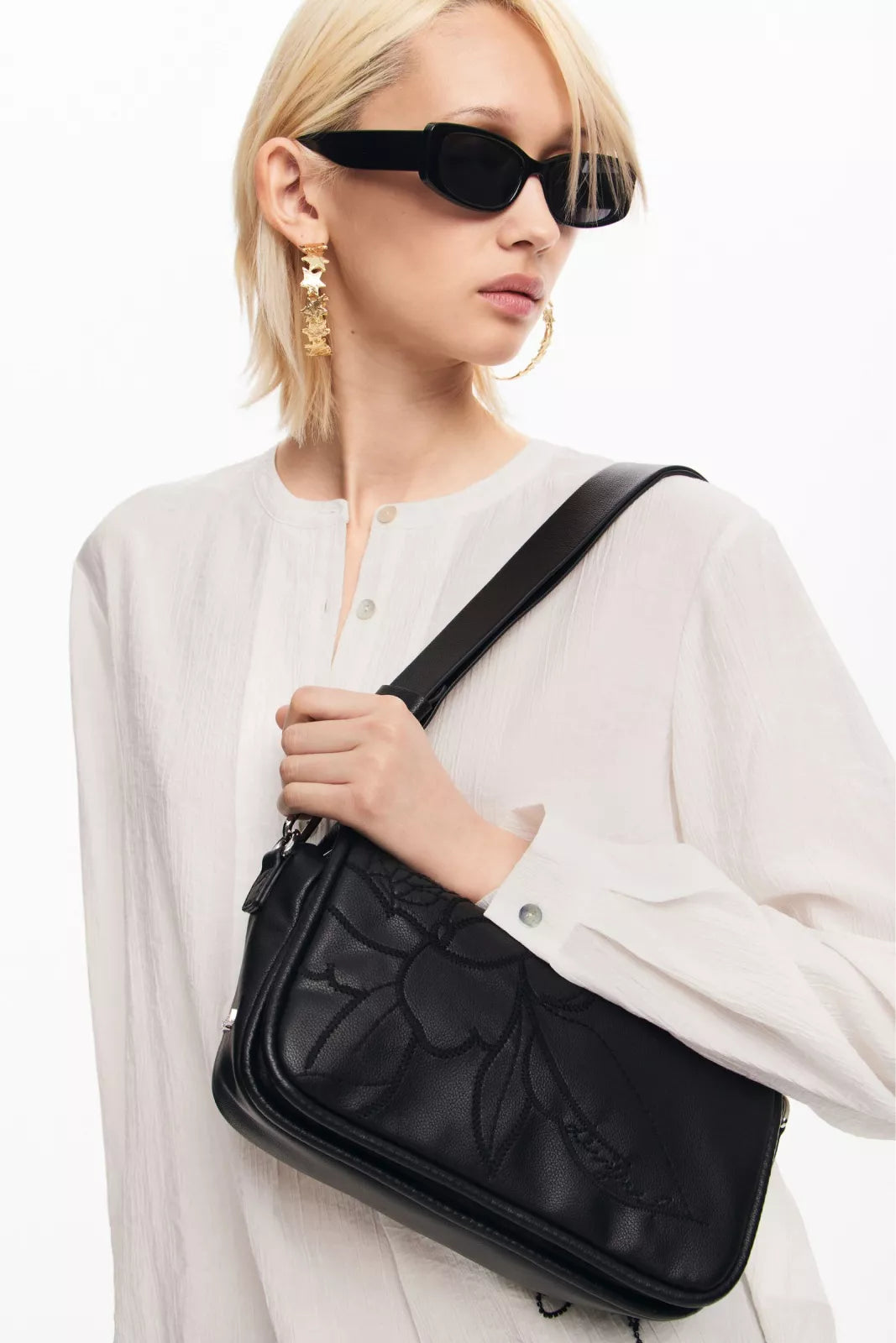 Desigual Women’s Black Shoulder Bag – Fall/Winter Chic & Practical