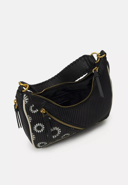 Desigual Black and White Bag with Adjustable Strap and Stylish Details