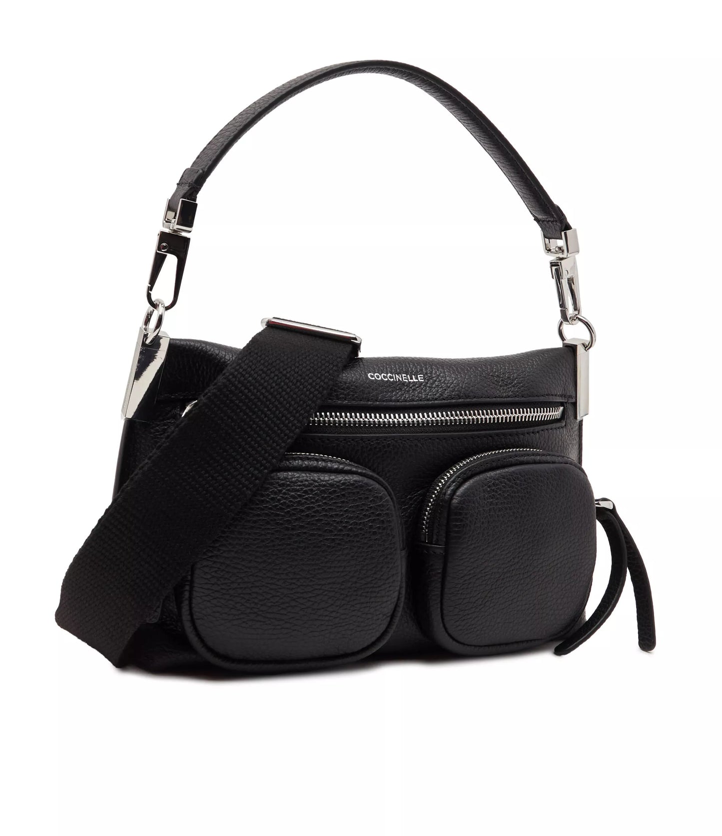 Coccinelle Women’s Black Leather Zip-Top Bag