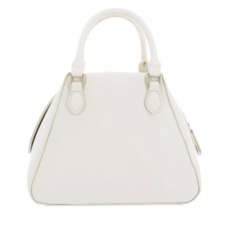 Valentino White Handbag with Dual Handles and Adjustable Shoulder Strap