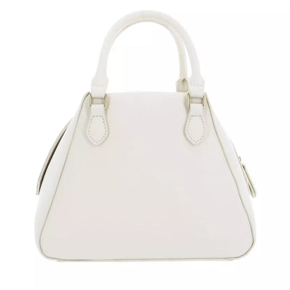 Valentino White Handbag with Dual Handles and Adjustable Shoulder Strap