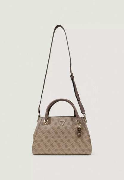 Guess Women’s Beige Handbag – Chic Shoulder Bag with Printed Design