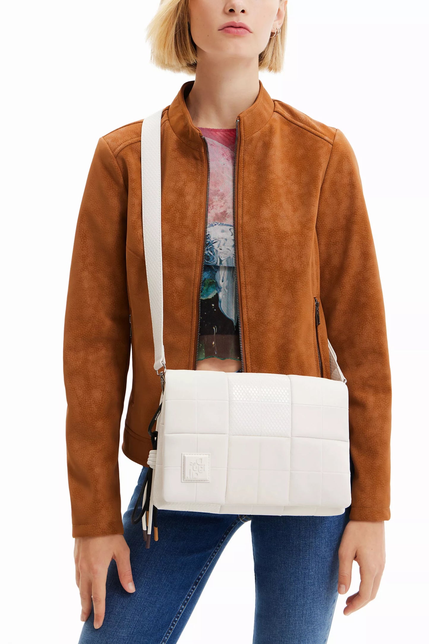 Desigual Women’s Beige Shoulder Bag – Minimalist Spring/Summer Essential