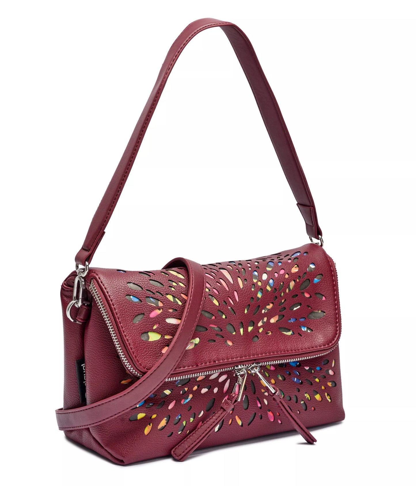 Desigual Red Women’s Bag – Chic Fall/Winter Handbag with Spacious Interior
