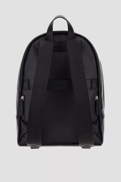 GUESS Men’s Black Rucksack – Stylish Spring/Summer Travel & Daily Backpack