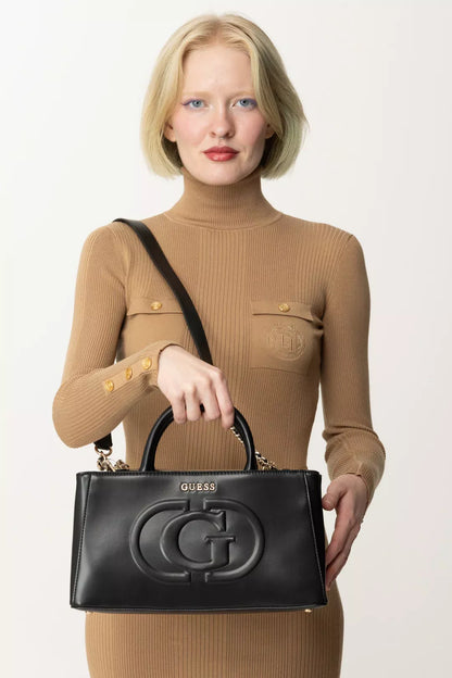 Guess Women’s Black Handbag with Zip Closure – Timeless Fall/Winter Essential