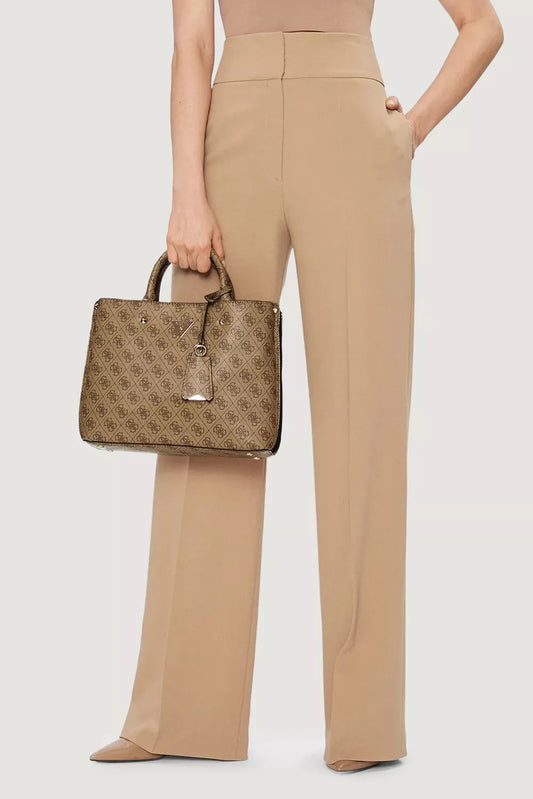 Guess Women’s Beige Printed Bag – Chic Designer Handbag for Everyday Elegance
