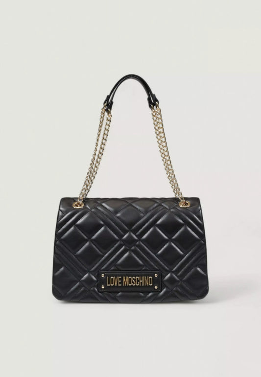 Love Moschino Women’s Beige and Black Shoulder Bag – Spring/Summer Collection