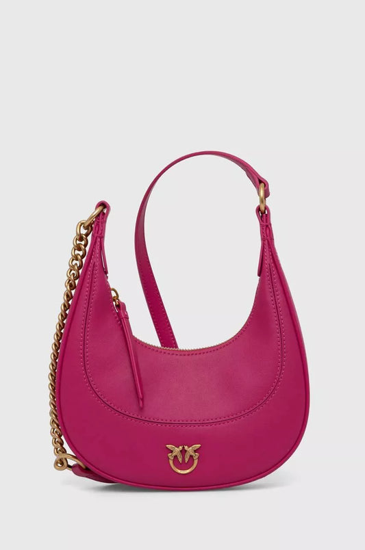 Pinko Women’s Leather Pink Shoulder Bag – Chic & Compact Everyday Accessory