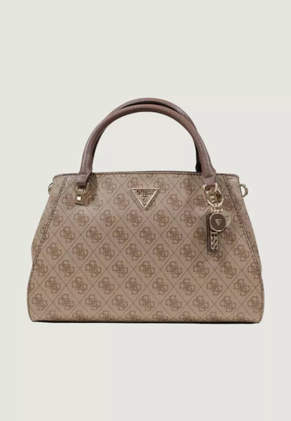 Guess Women’s Beige Handbag – Chic Shoulder Bag with Printed Design