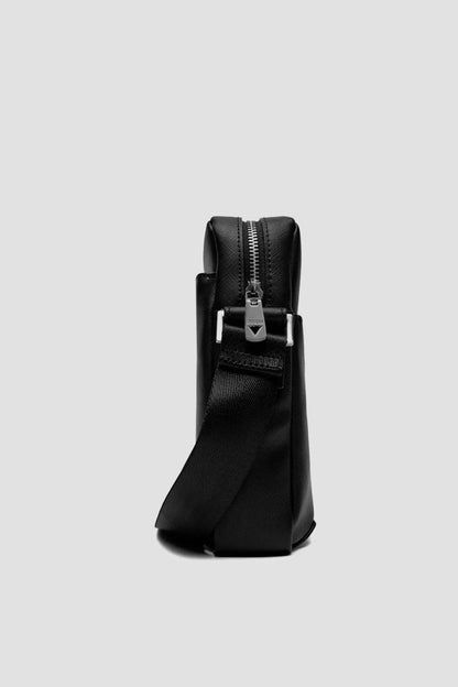 Guess Men’s Black Shoulder Bag – Premium PU Leather Minimalist Crossbody