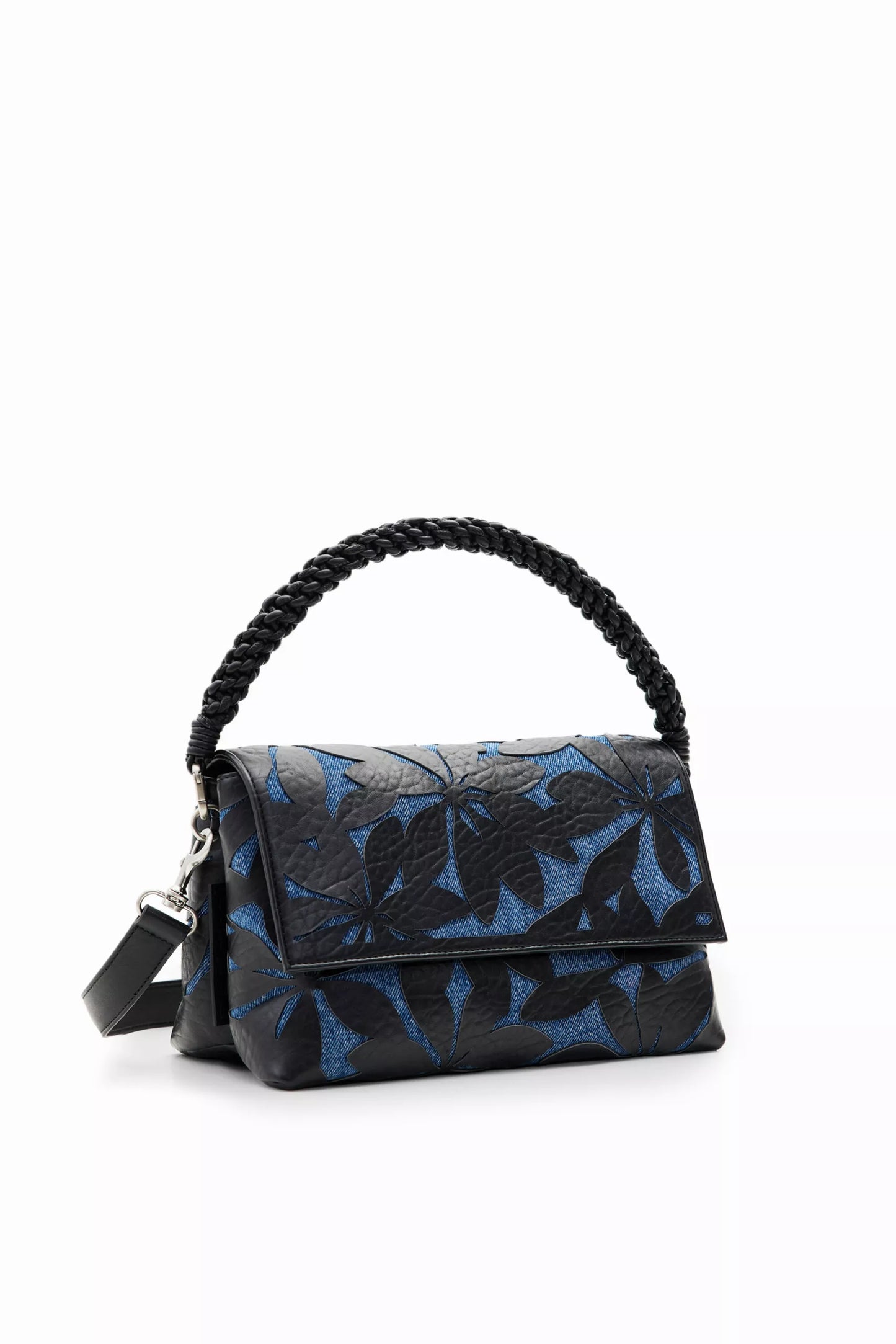 Desigual Black and Blue Bag with Adjustable Strap & Multiple Compartments