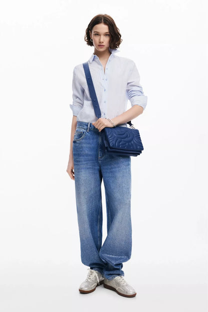 Desigual Women’s Light Blue Handbag with Shoulder Strap