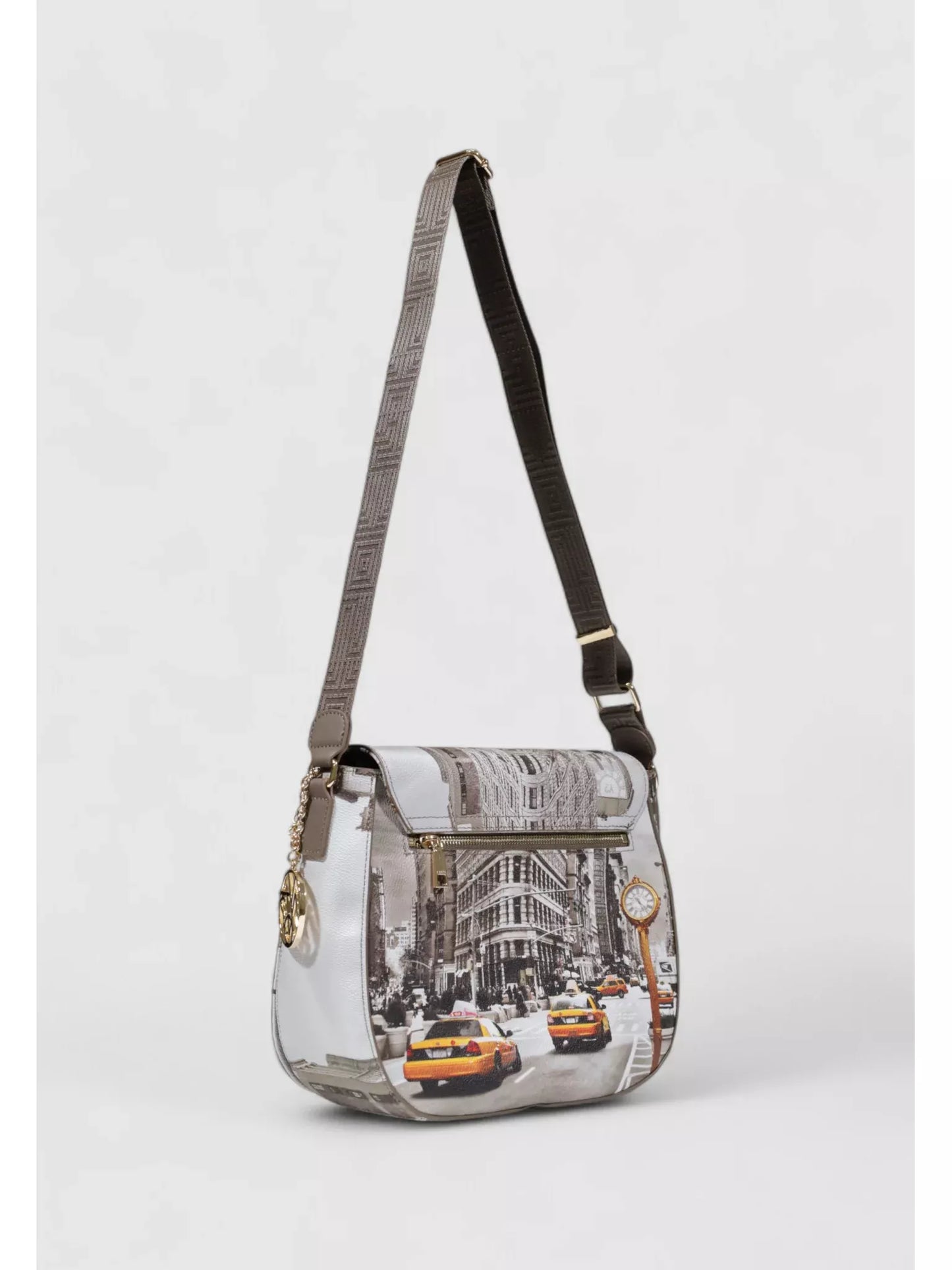 Y Not? Silver Printed Women’s Shoulder Bag – Fall/Winter Fashion Accessory