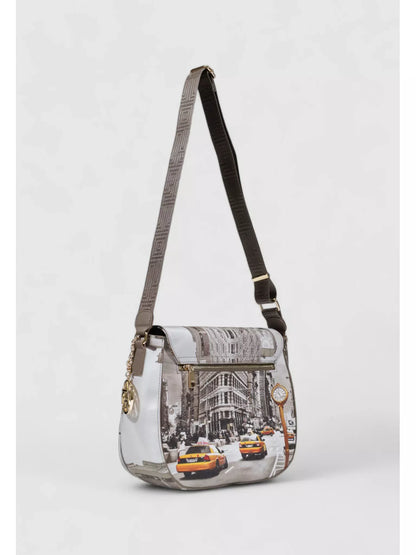 Y Not? Silver Printed Women’s Shoulder Bag – Fall/Winter Fashion Accessory