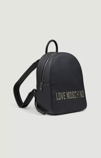 Love Moschino Women’s Minimalist Plain Rucksack with Zip – Modern, Lightweight & Stylish